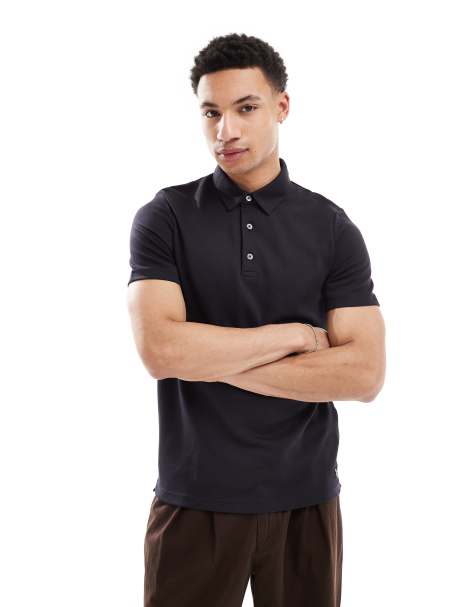 Lyle & Scott Ss polo shirts twill texture polo shirt in w835 lacquer