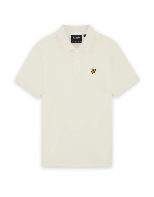 Lyle & Scott Ss Polohemd aus feinem Slub in y126 Ice Cream, 5 von 6