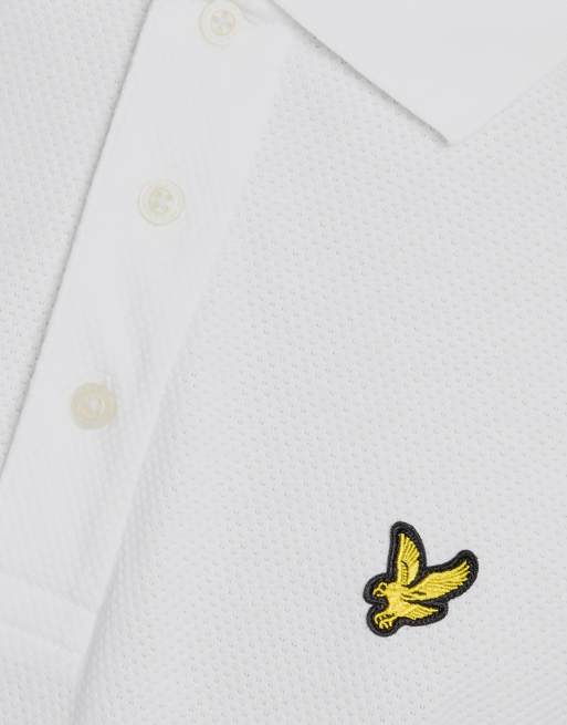 Lyle & Scott Ss Polohemd aus Popcorn-Jacquard in 626 Weiß, 6 von 6