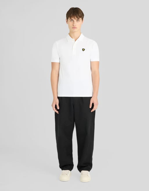 Lyle & Scott Ss Polohemd mit Wappenabzeichen in 626 Weiß, 2 von 5