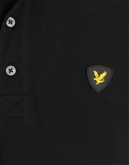 Lyle & Scott Ss poloshirt met schildbadge in z865 jet black, 5 van 5