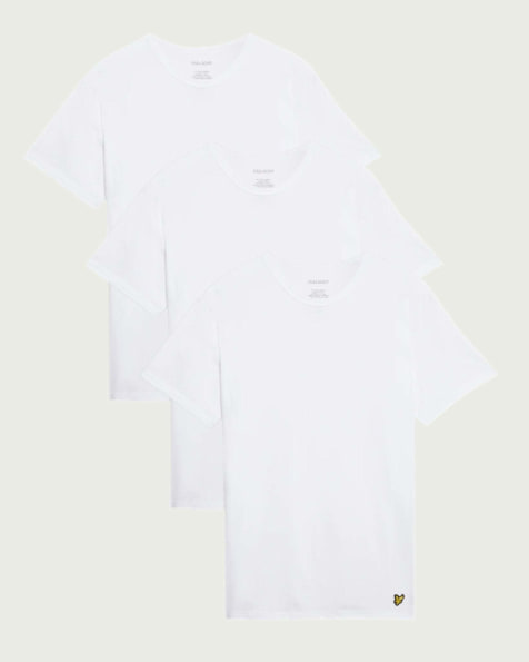 Lyle & Scott Ss t-shirts 3-pack plain t-shirt in 626 white - view 1