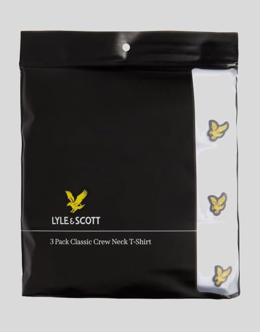Lyle & Scott Ss t-shirts 3-pack plain t-shirt in 626 white, 3 of 3