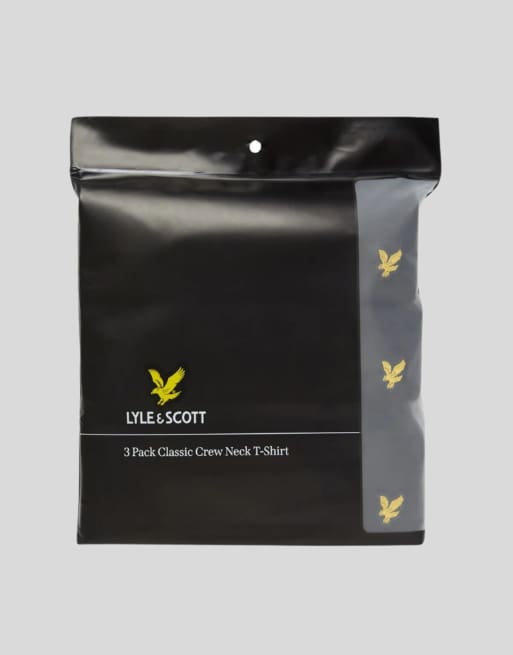 Lyle & Scott Ss t-shirts 3-pack plain t-shirt in z865 jet black, 3 of 3