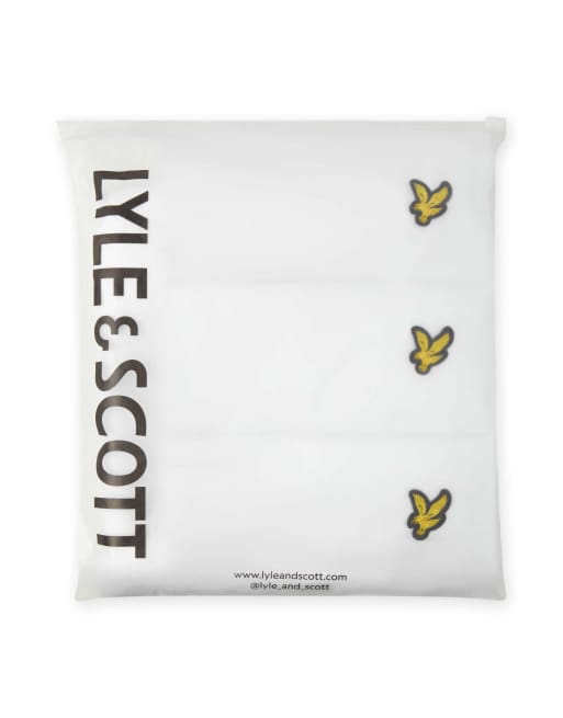 Lyle & Scott Ss t-shirts basic 3 pack t-shirt in 626 white, 5 of 5