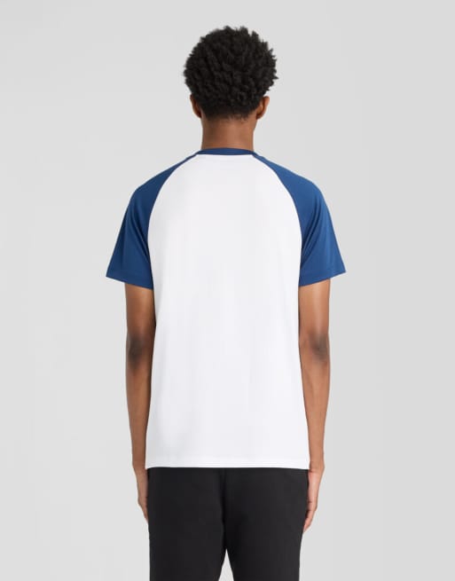 Lyle & Scott Ss t-shirts blocked t-shirt in y285 navy peony/ white, 4 of 6