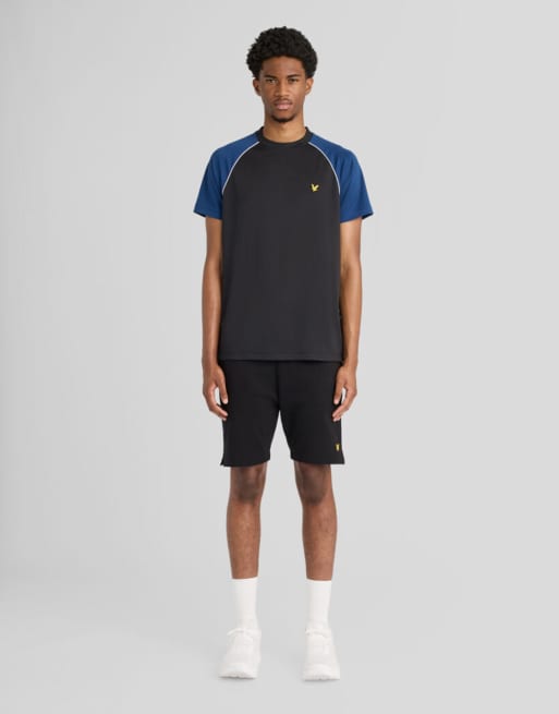 Lyle & Scott Ss t-shirts blocked t-shirt in y365 jet black/ navy peony, 2 of 6