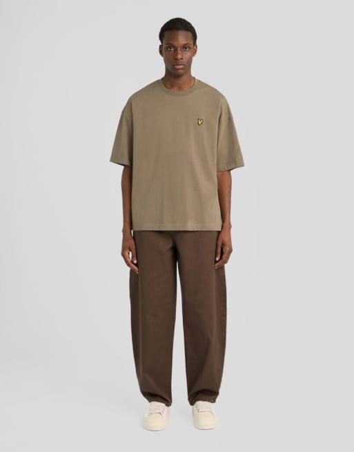 Lyle & Scott Ss t-shirts boxy fit t-shirt in x569 khaki ash, 2 of 6