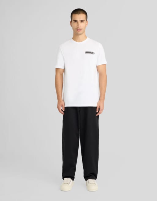 Lyle & Scott Ss t-shirts broadcaster graphic t-shirt in 626 white, 2 of 6