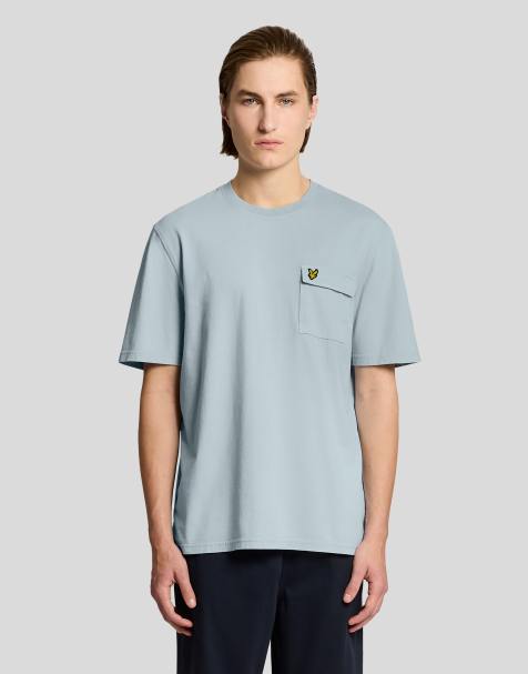 Lyle & Scott Ss t-shirts cargo pocket t-shirt in w596 opal blue - view 1