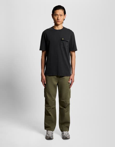 Lyle & Scott Ss t-shirts cargo pocket t-shirt in z865 jet black