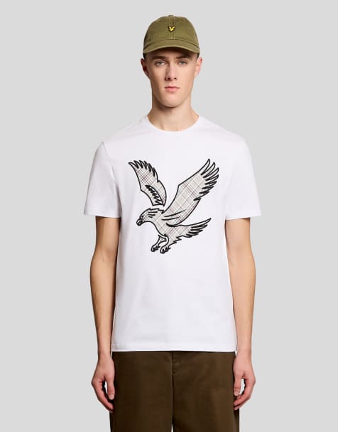 Lyle & Scott Ss t-shirts check eagle t-shirt in 626 white - view 1