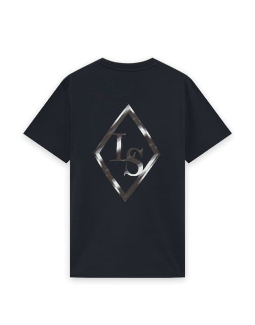 Lyle & Scott Ss t-shirts chrome eagle graphic t-shirt in w403 dark navy/ white, 2 of 7