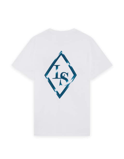 Lyle & Scott Ss t-shirts chrome eagle graphic t-shirt in y197 white/ lagoon, 2 of 7