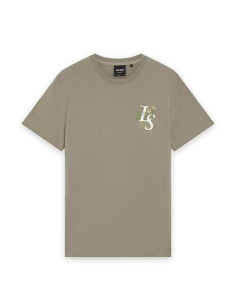 Lyle & Scott Ss t-shirts dandelion script graphic t-shirt in y129 lint - view 1
