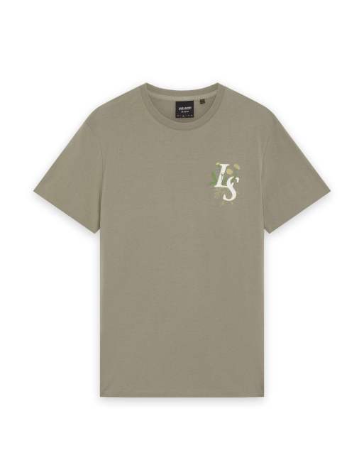 Lyle & Scott Ss t-shirts dandelion script graphic t-shirt in y129 lint, 5 of 7