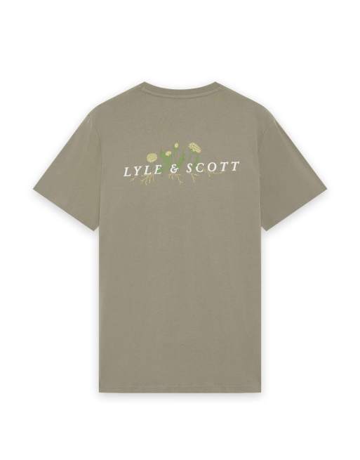 Lyle & Scott Ss t-shirts dandelion script graphic t-shirt in y129 lint, 7 of 7