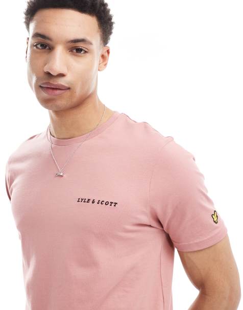 Lyle & Scott Ss t-shirts embroidered t-shirt in x775 ash red/ jet black - view 1