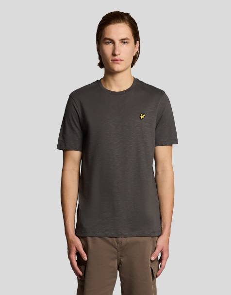 Lyle & Scott Ss t-shirts fine slub t-shirt in w635 gunmetal - view 1