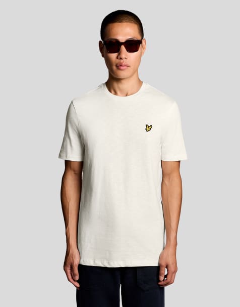 Lyle & Scott Ss t-shirts fine slub t-shirt in y126 ice cream - view 1