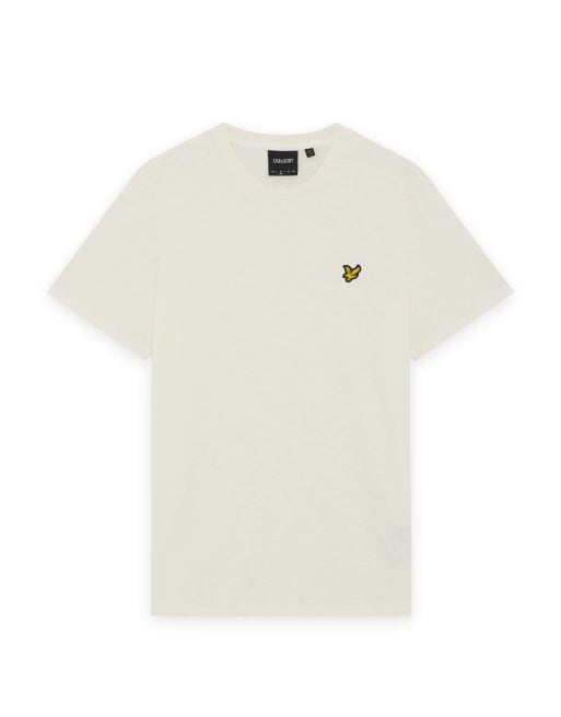Lyle & Scott Ss t-shirts fine slub t-shirt in y126 ice cream, 5 of 6