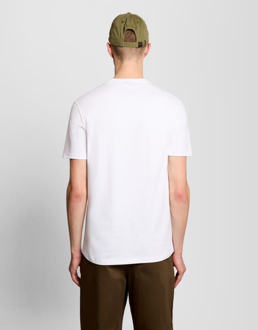 Lyle & Scott Ss T-shirts geruite eagle T-shirt in 626 wit, 4 van 7