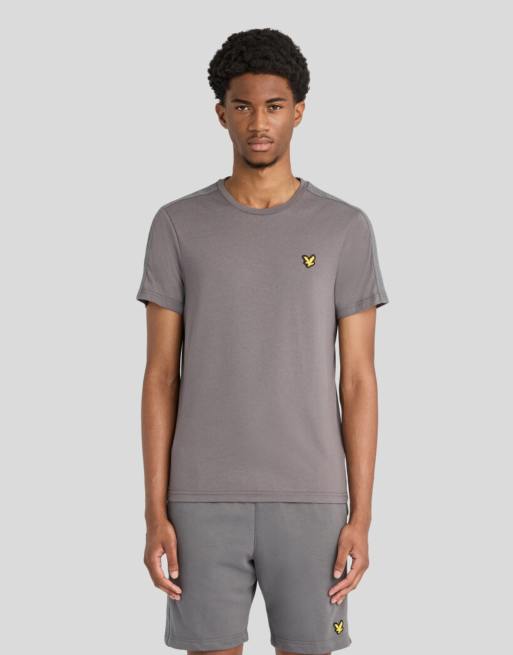 Lyle & Scott Ss t-shirts jacquard tape t-shirt in y350 mercury grey, 2 of 7