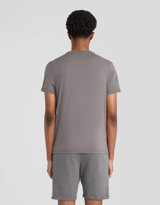 Lyle & Scott Ss t-shirts jacquard tape t-shirt in y350 mercury grey, 5 of 7