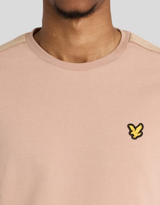 Lyle & Scott Ss t-shirts jacquard tape t-shirt in y362 timeless taupe, 3 of 6