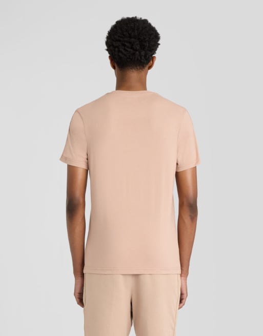 Lyle & Scott Ss t-shirts jacquard tape t-shirt in y362 timeless taupe, 4 of 6