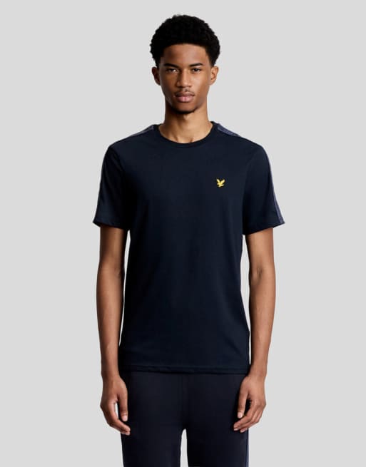 Lyle & Scott Ss t-shirts jacquard tape t-shirt in z271 dark navy, 7 of 7