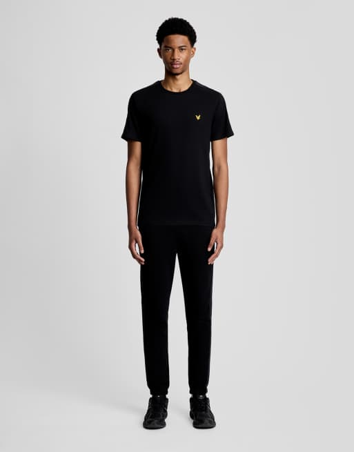 Lyle & Scott Ss t-shirts jacquard tape t-shirt in z865 jet black, 2 of 7