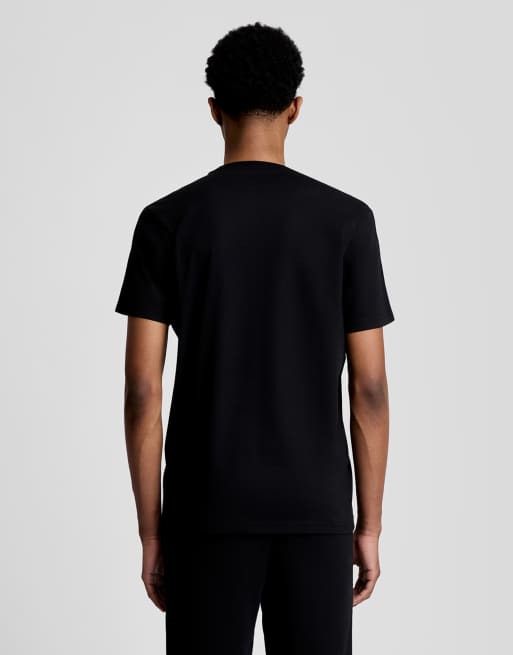 Lyle & Scott Ss t-shirts jacquard tape t-shirt in z865 jet black, 4 of 7
