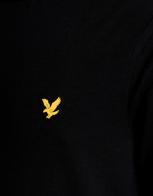 Lyle & Scott Ss t-shirts jacquard tape t-shirt in z865 jet black, 6 of 7