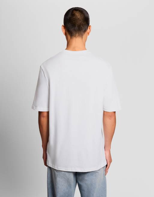 Lyle & Scott Ss t-shirts lyle's laundry graphic t-shirt in 626 white, 4 of 6