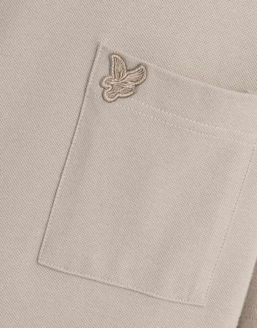 Lyle & Scott Ss t-shirts pique interlock t-shirt in y256 clay taupe, 6 of 6