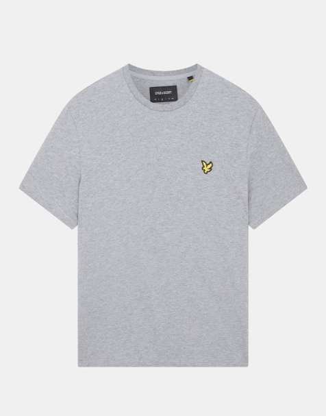 Lyle & Scott Ss t-shirts plain t-shirt in d24 light grey marl - view 1