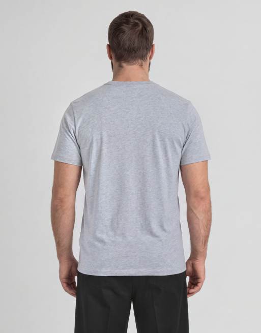 Lyle & Scott Ss t-shirts plain t-shirt in d24 light grey marl, 5 of 7