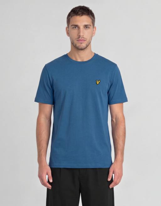 Lyle & Scott Ss t-shirts plain t-shirt in w475 yale blue, 2 of 6
