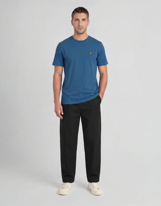 Lyle & Scott Ss t-shirts plain t-shirt in w475 yale blue, 3 of 6