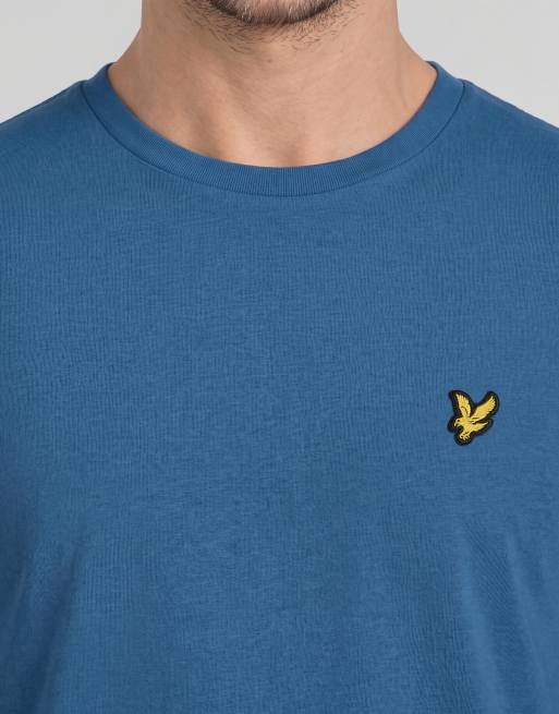 Lyle & Scott Ss t-shirts plain t-shirt in w475 yale blue, 5 of 6