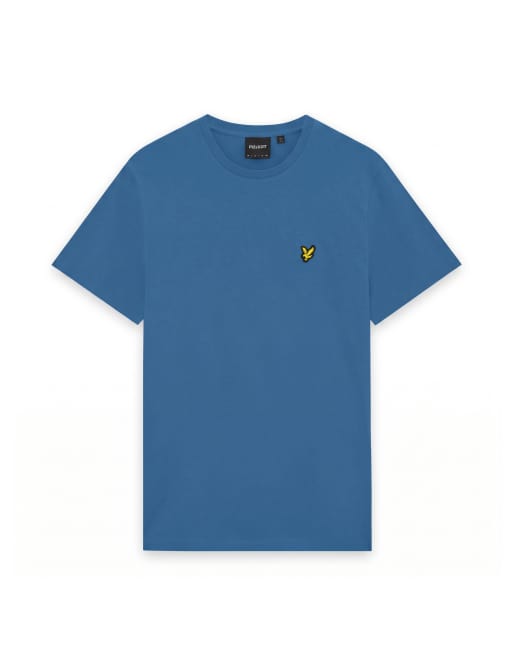 Lyle & Scott Ss t-shirts plain t-shirt in w475 yale blue, 6 of 6