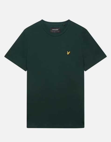 Lyle & Scott Ss t-shirts plain t-shirt in w486 dark green - view 1