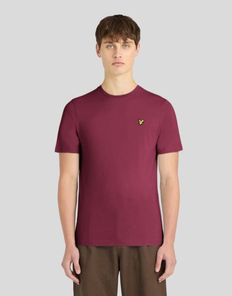 Lyle & Scott Ss t-shirts plain t-shirt in x237 rich burgundy - view 1