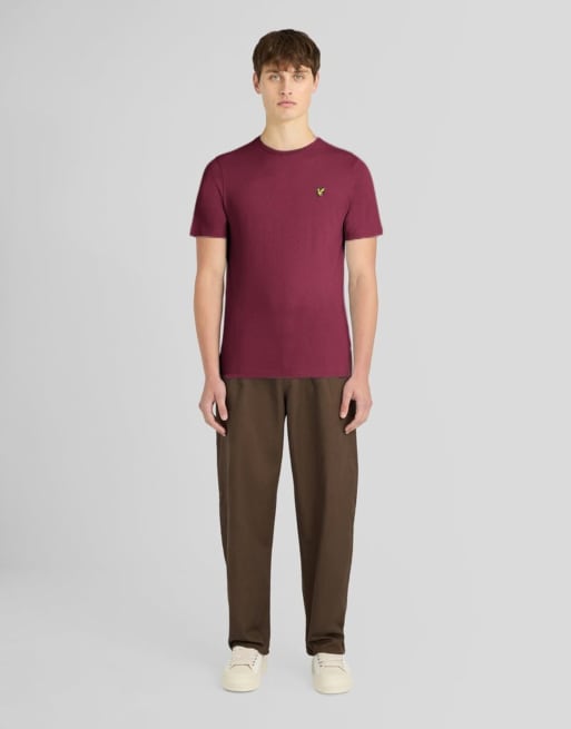 Lyle & Scott Ss t-shirts plain t-shirt in x237 rich burgundy, 2 of 6