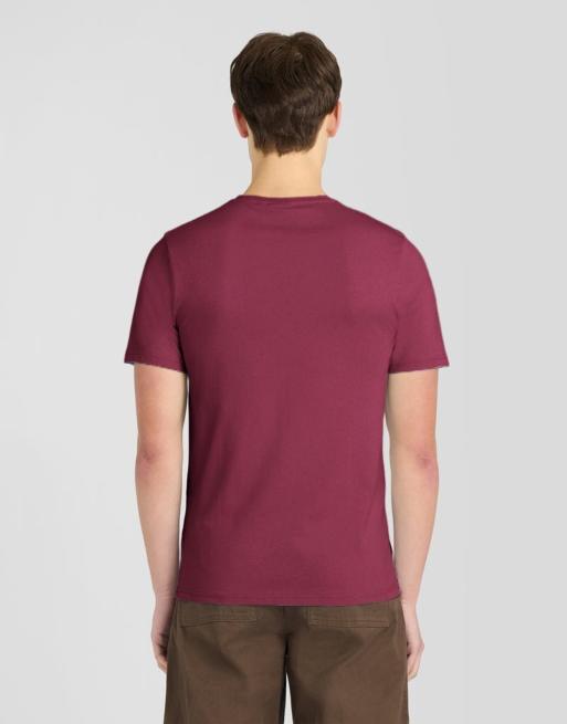 Lyle & Scott Ss t-shirts plain t-shirt in x237 rich burgundy, 4 of 6