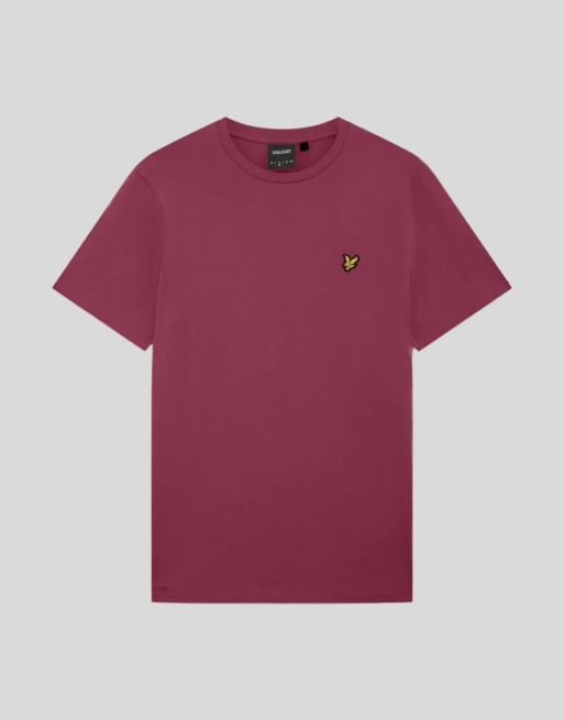 Lyle & Scott Ss t-shirts plain t-shirt in x237 rich burgundy, 6 of 6