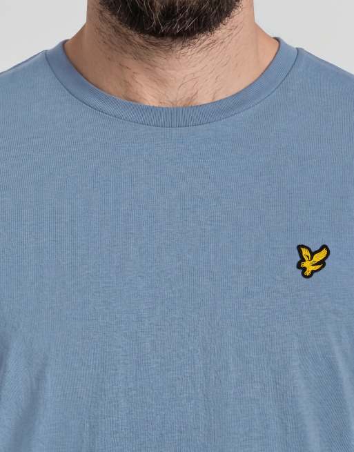 Lyle & Scott Ss t-shirts plain t-shirt in x542 power blue, 5 of 6