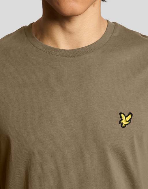 Lyle & Scott Ss t-shirts plain t-shirt in x569 khaki ash, 4 of 7