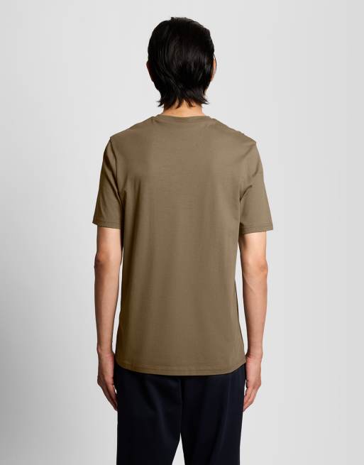 Lyle & Scott Ss t-shirts plain t-shirt in x569 khaki ash, 5 of 7